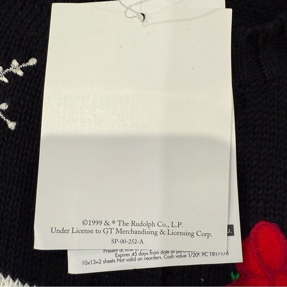 Vintage Y2K 90’s Yarnworks NWT Rudolf Ugly Christmas Cardigan Sweater Women’s 2X - Picture 8 of 12
